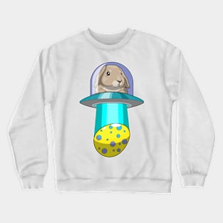 Rabbit Easter Easter egg Spaceship Crewneck Sweatshirt